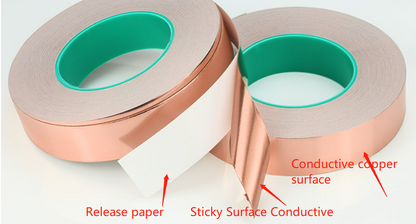 Electrical Repairs Copper Foil Tape,Copper Tape Double-Sided Conductive with Adhesive for EMI Shielding,Paper Circuits,Grounding（Copper foil tape）Samples and customized specifications can be provided free of charge