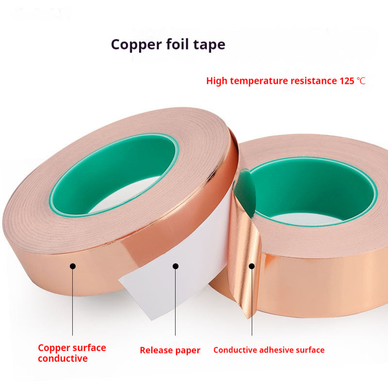 Electrical Repairs Copper Foil Tape,Copper Tape Double-Sided Conductive with Adhesive for EMI Shielding,Paper Circuits,Grounding（Copper foil tape）Samples and customized specifications can be provided free of charge