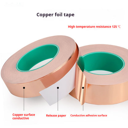 Electrical Repairs Copper Foil Tape,Copper Tape Double-Sided Conductive with Adhesive for EMI Shielding,Paper Circuits,Grounding（Copper foil tape）Samples and customized specifications can be provided free of charge